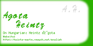 agota heintz business card